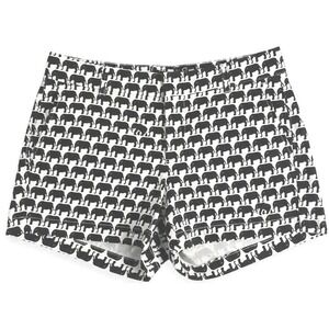 Banana Republic Milly Collection Size 0 Elephant Print Shorts Navy Blue White